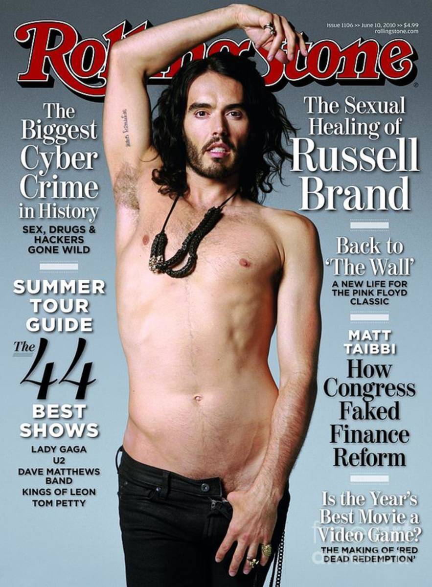 Rolling Stone Cover - Volume #1106 - 6/10/2010 - Russell Brand - Poster | Canvas Wall Art Print