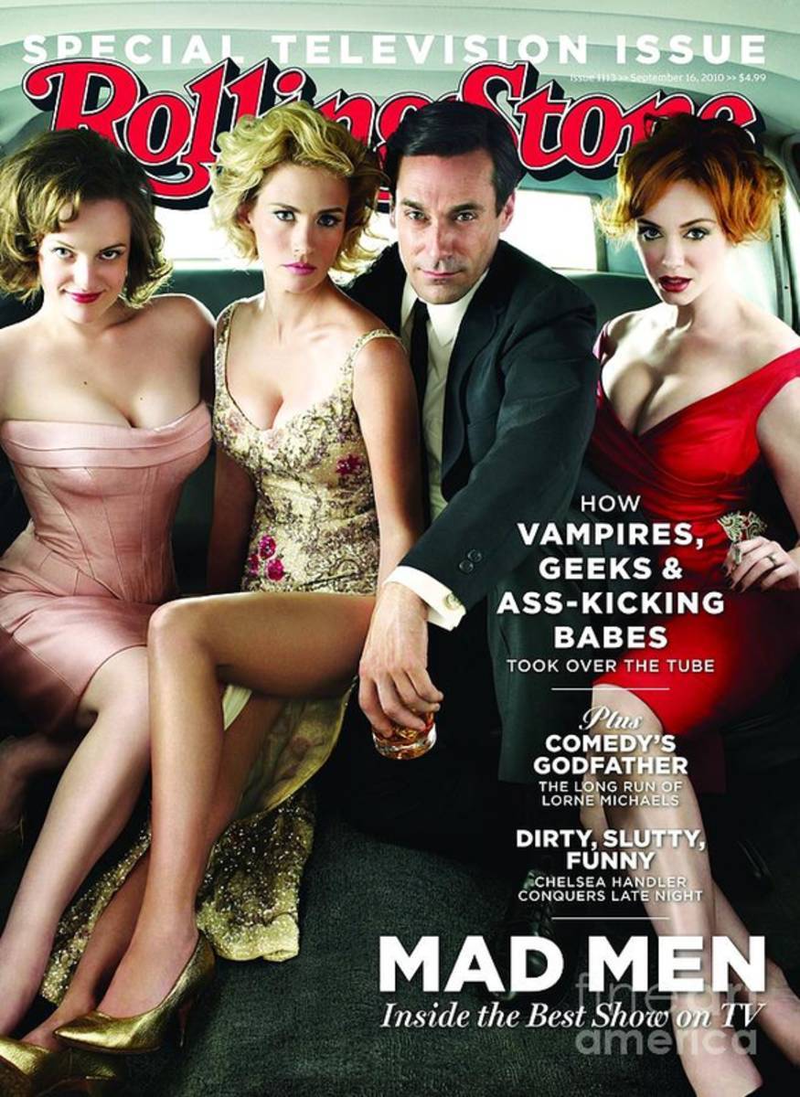 Rolling Stone Cover - Volume #1113 - 9/16/2010 - Cast Of Mad Men - Poster | Canvas Wall Art Print