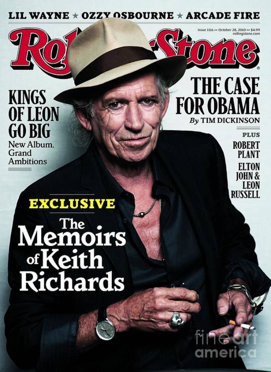 Rolling Stone Cover - Volume #1116 - 10/28/2010 - Keith Richards - Poster | Canvas Wall Art Print