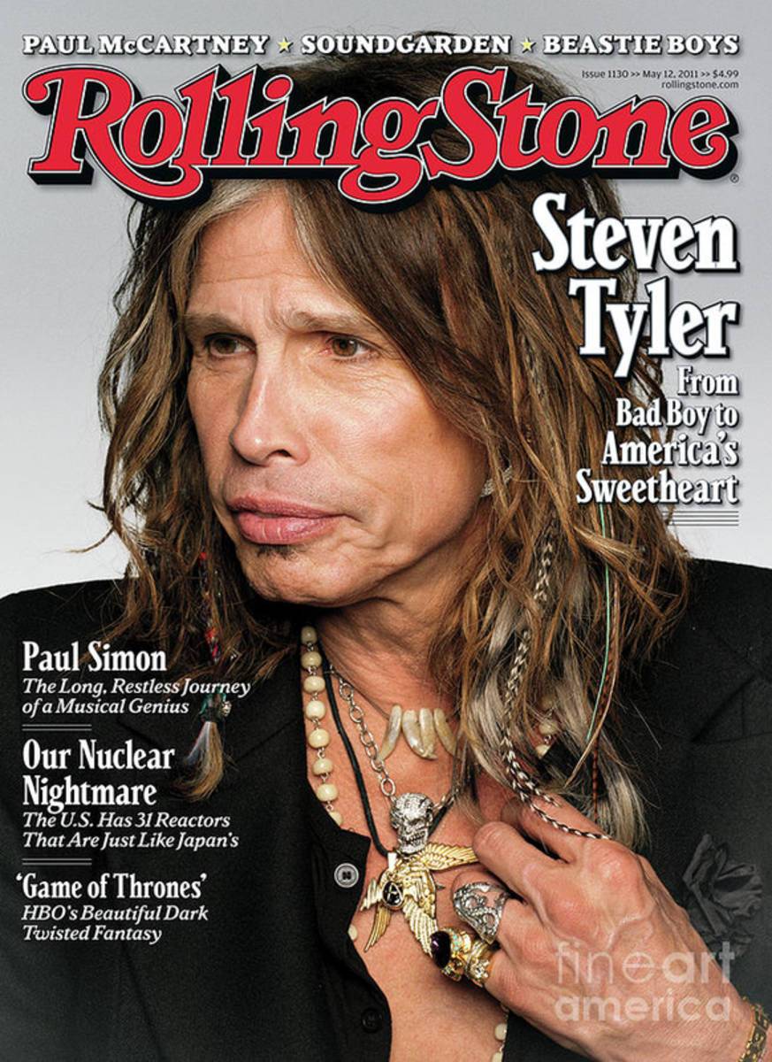 Rolling Stone Cover - Volume #1130 - 5/12/2011 - Steven Tyler - Poster | Canvas Wall Art Print