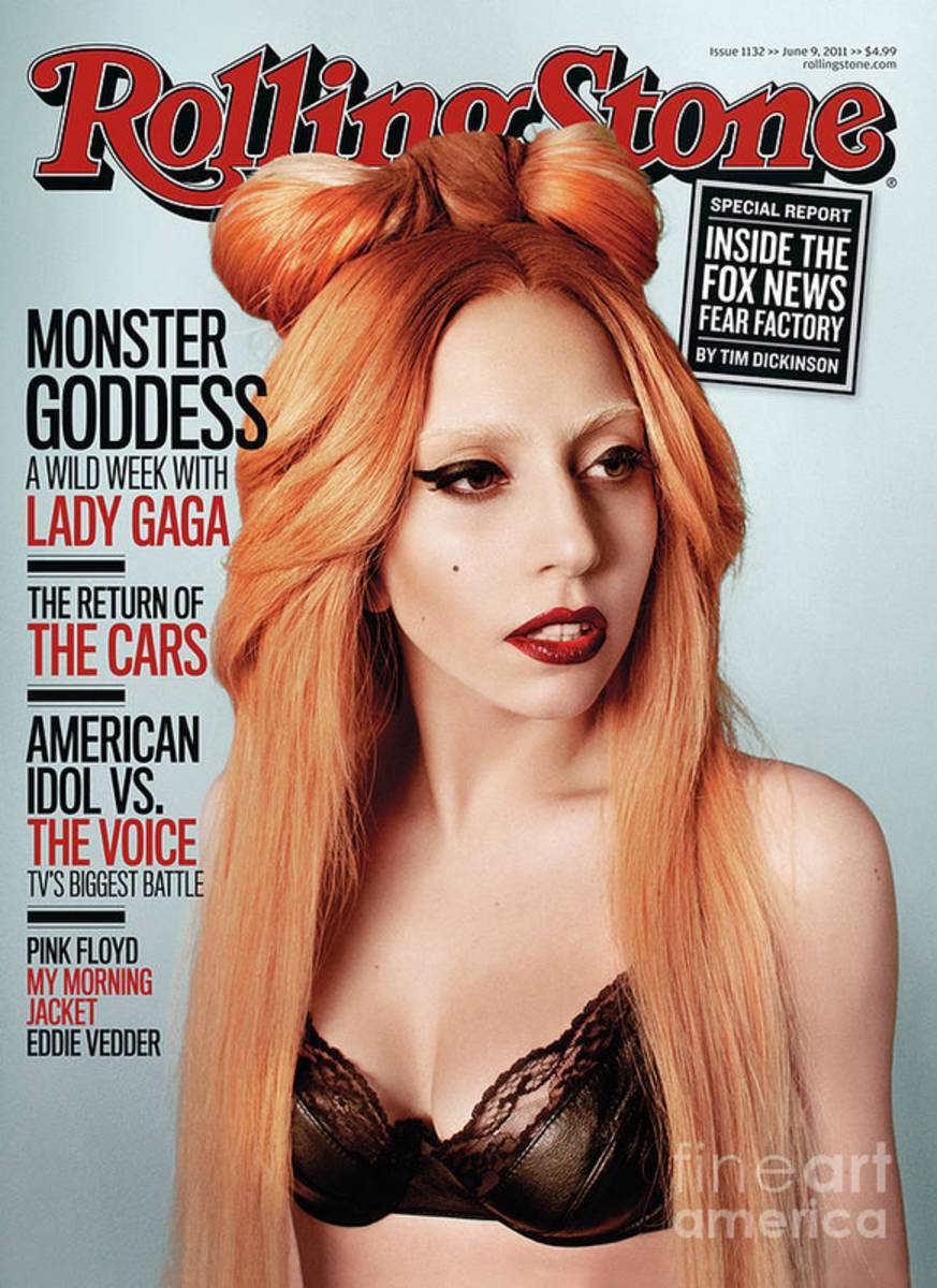 Rolling Stone Cover - Volume #1132 - 6/9/2011 - Lady Gaga - Poster | Canvas Wall Art Print