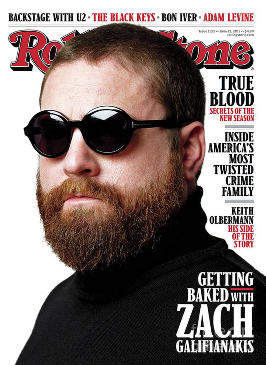 Rolling Stone Cover - Volume #1133 - 6/23/2011 - Zach Galifianakis - Poster | Canvas Wall Art Print
