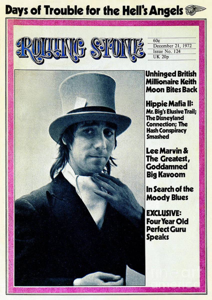 Rolling Stone Cover - Volume #124 - 12/21/1972 - Keith Moon - Poster | Canvas Wall Art Print