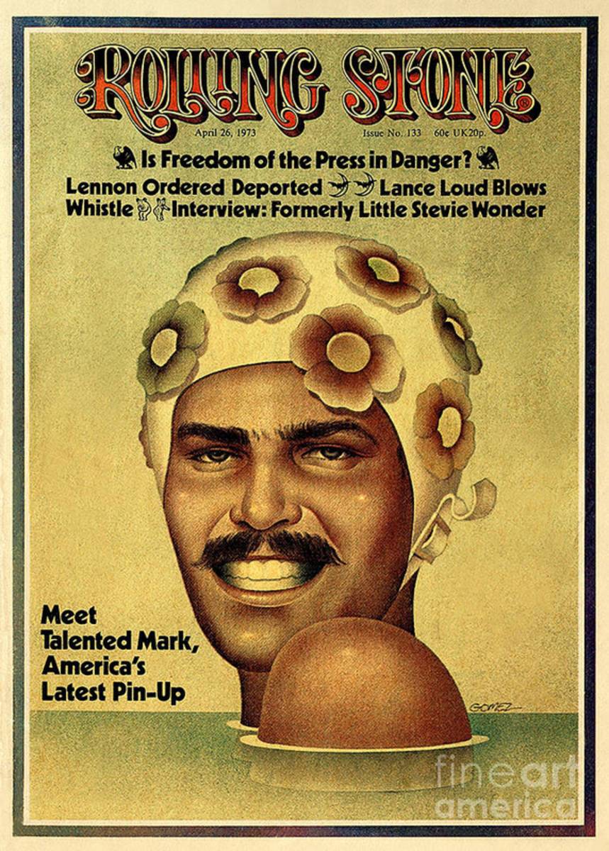 Rolling Stone Cover - Volume #133 - 4/26/1973 - Mark Spitz - Poster | Canvas Wall Art Print