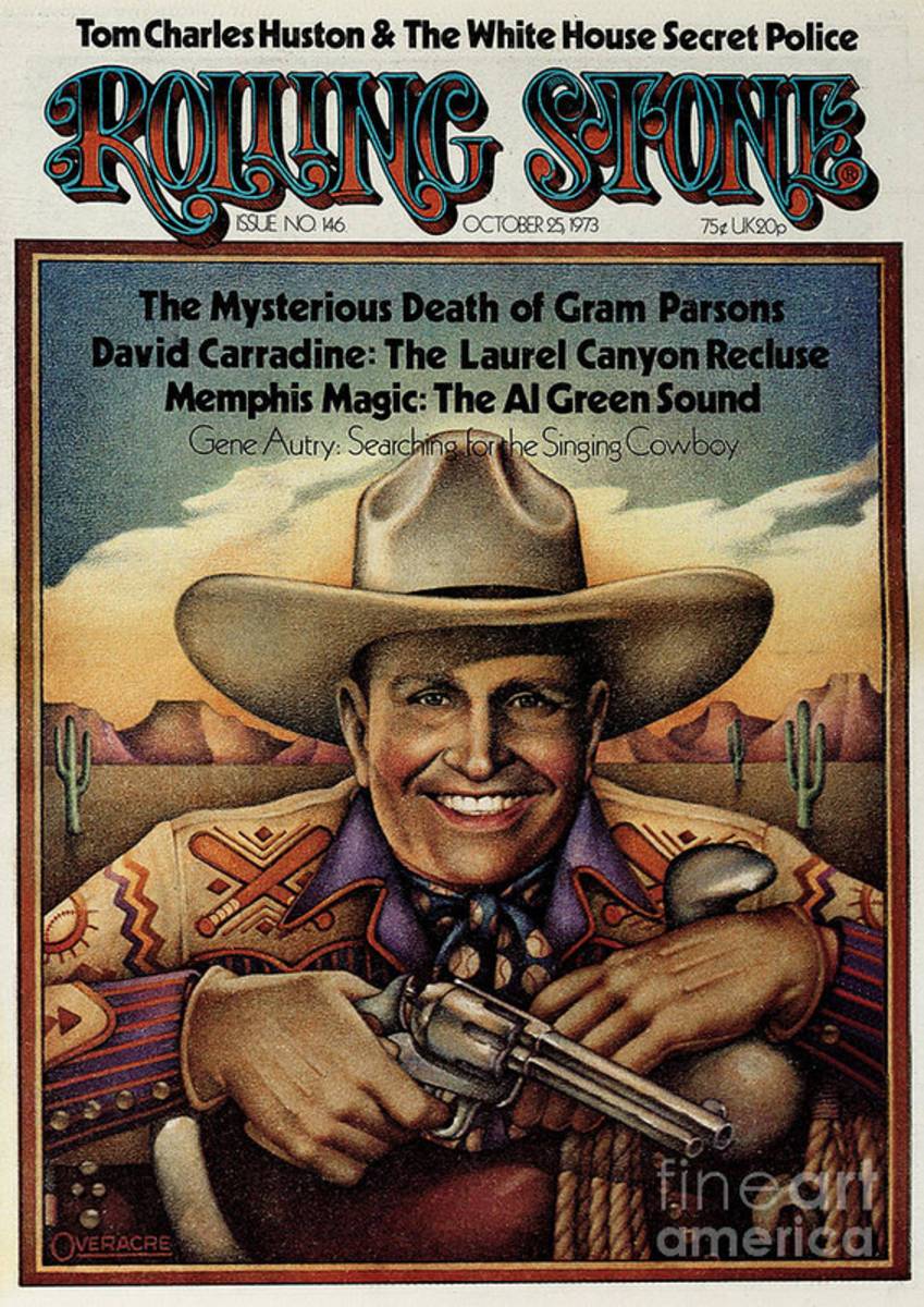 Rolling Stone Cover - Volume #146 - 10/25/1973 - Gene Autry - Poster | Canvas Wall Art Print