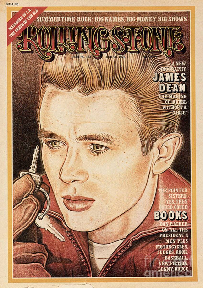 Rolling Stone Cover - Volume #163 - 6/20/1974 - James Dean - Poster | Canvas Wall Art Print