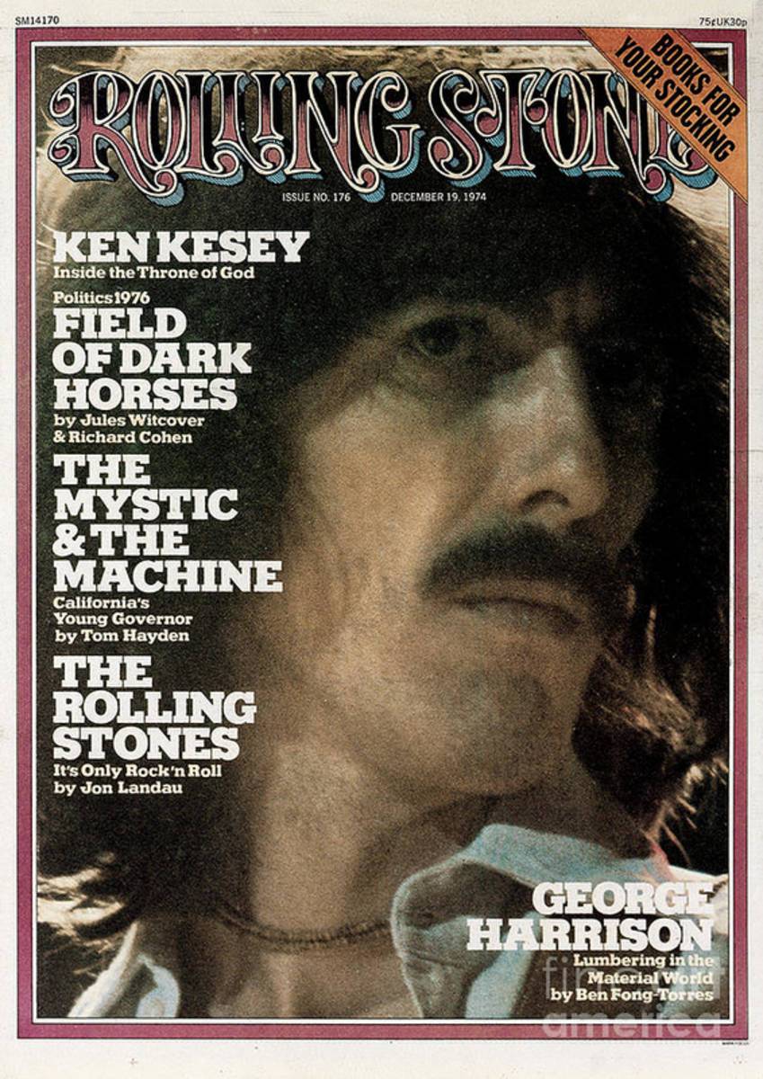Rolling Stone Cover - Volume #176 - 12/19/1974 - George Harrison - Poster | Canvas Wall Art Print