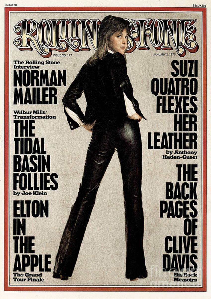 Rolling Stone Cover - Volume #177 - 1/2/1975 - Suzi Quatro - Poster | Canvas Wall Art Print