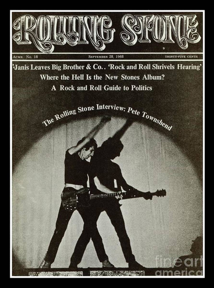 Rolling Stone Cover - Volume #18 - 9/28/1968 - Pete Townshend - Poster | Canvas Wall Art Print