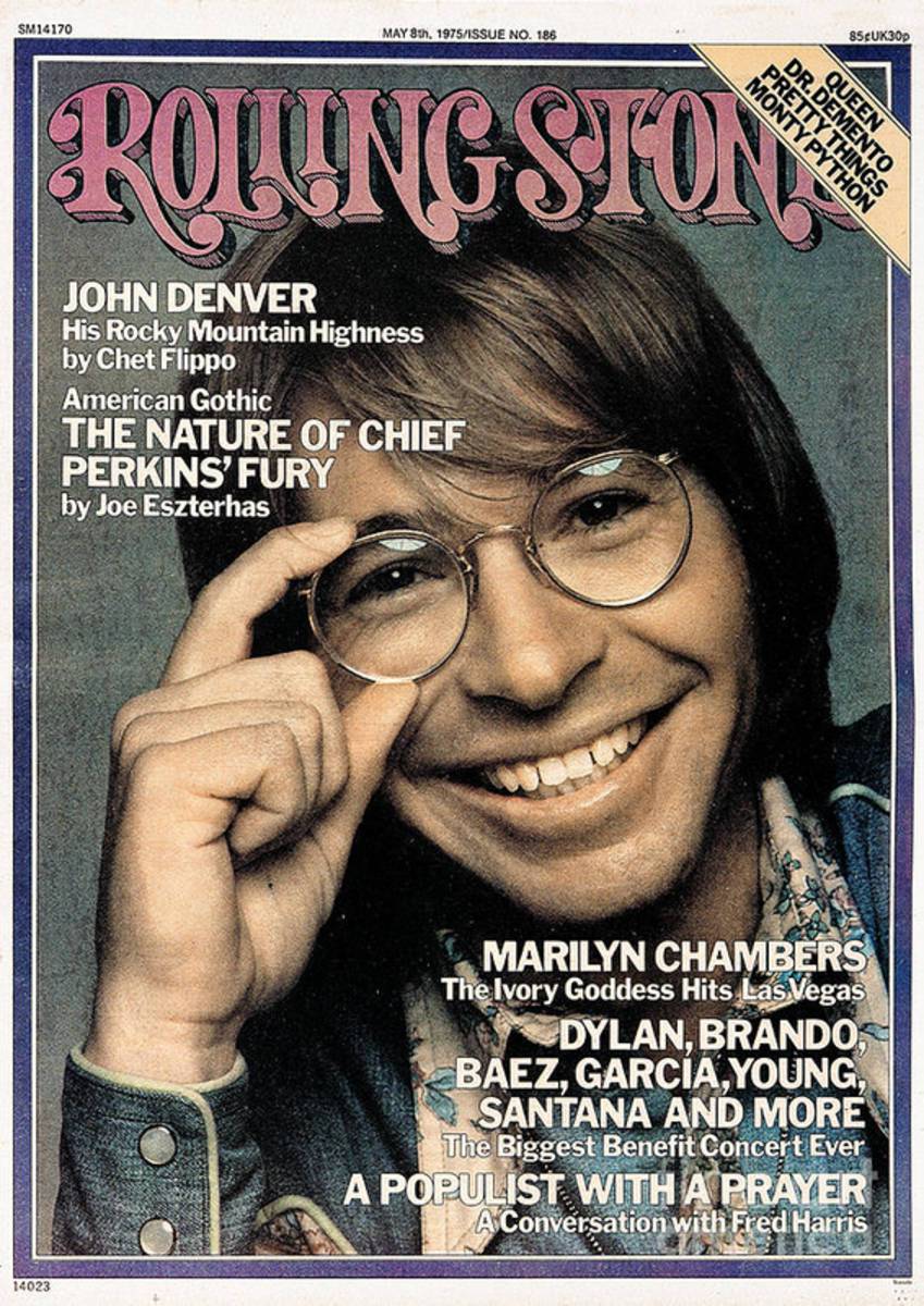 Rolling Stone Cover - Volume #186 - 5/8/1975 - John Denver - Poster | Canvas Wall Art Print