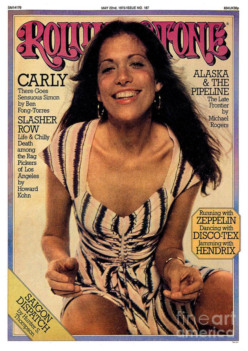 Rolling Stone Cover - Volume #187 - 5/22/1975 - Carly Simon - Poster | Canvas Wall Art Print