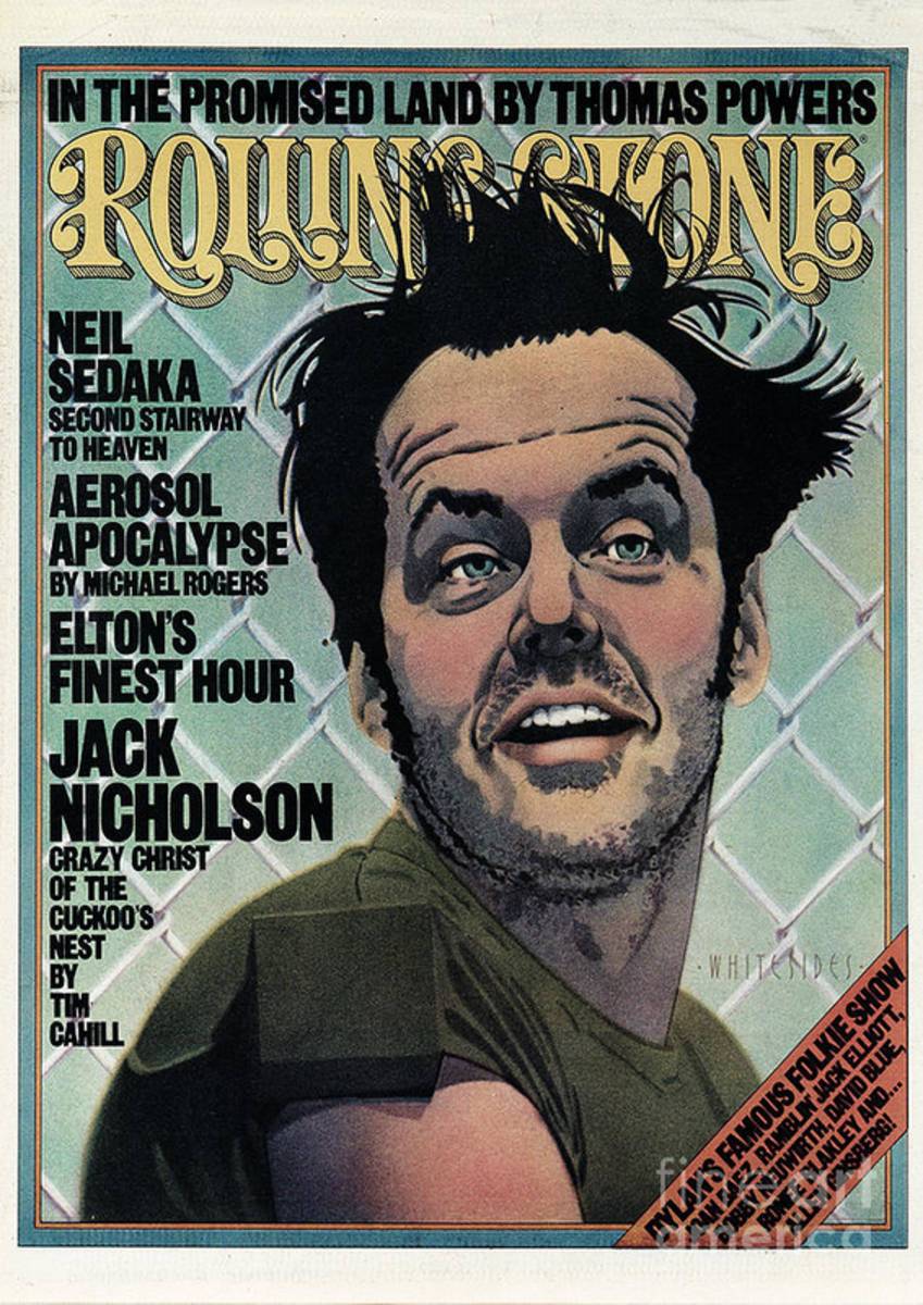 Rolling Stone Cover - Volume #201 - 12/4/1975 - Jack Nicholson - Poster | Canvas Wall Art Print