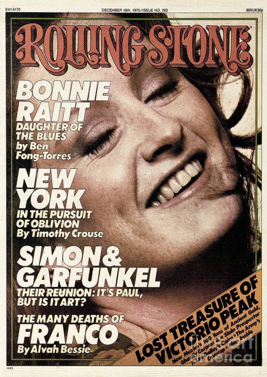 Rolling Stone Cover - Volume #202 - 12/18/1975 - Bonnie Raitt - Poster | Canvas Wall Art Print