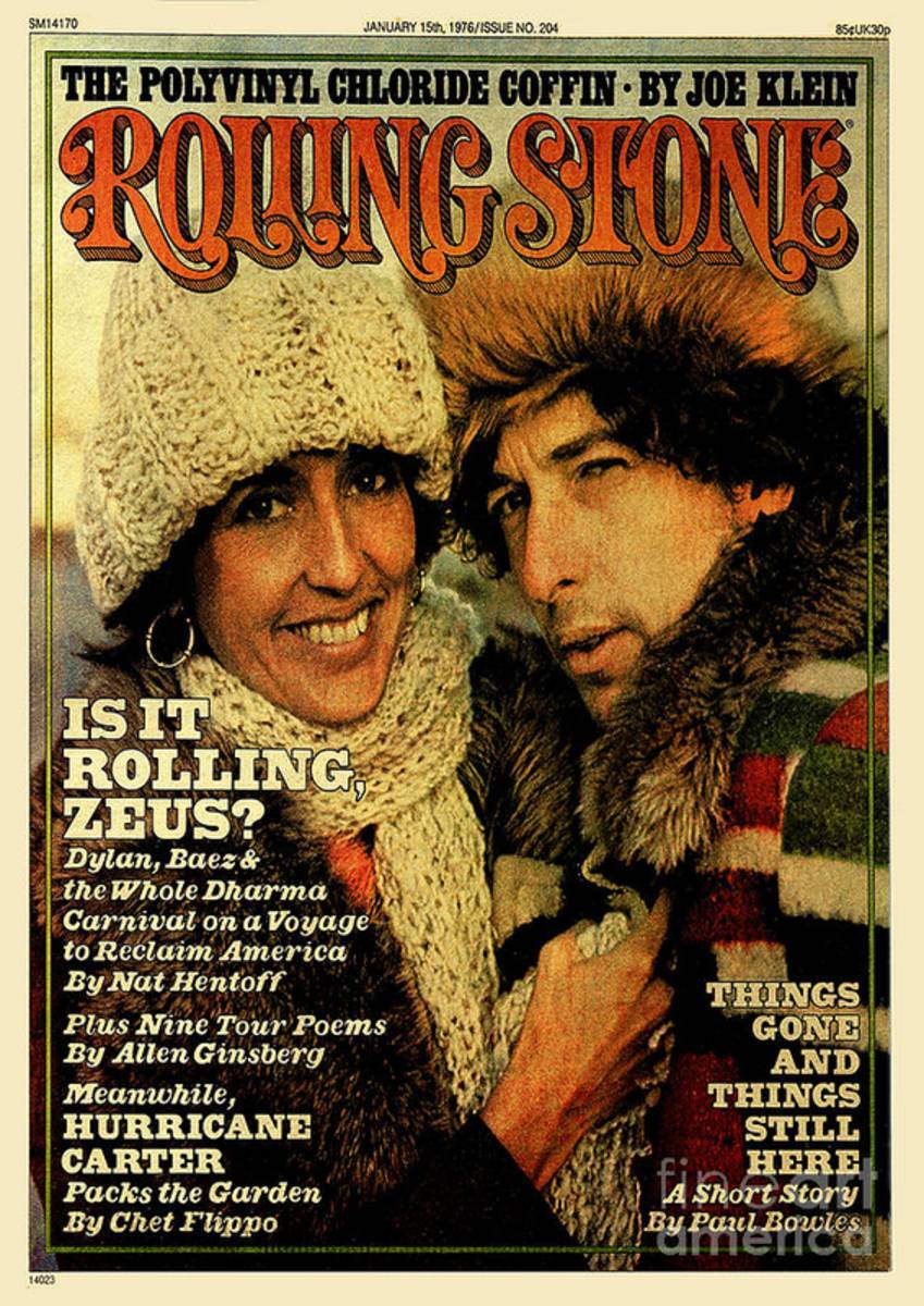 Rolling Stone Cover - Volume #204 - 1/15/1976 - Joan Baez And Bob Dylan - Poster | Canvas Wall Art Print