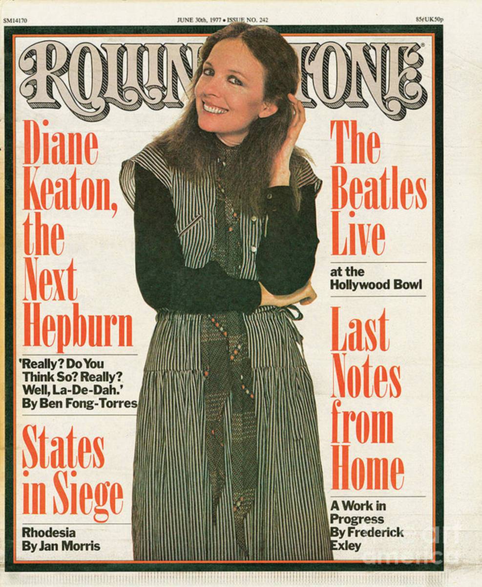 Rolling Stone Cover - Volume #242 - 6/30/1977 - Diane Keaton - Poster | Canvas Wall Art Print