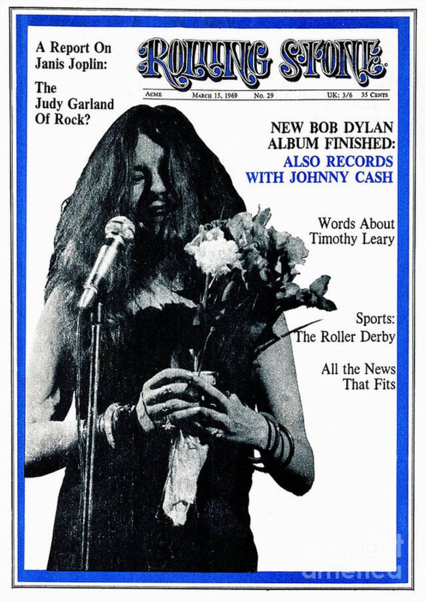Rolling Stone Cover - Volume #29 - 3/15/1969 - Janis Joplin - Poster | Canvas Wall Art Print