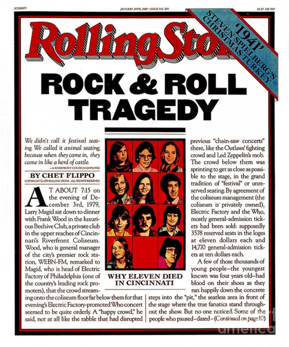 Rolling Stone Cover - Volume #309 - 1/24/1980 - The Who Concert Tragedy - Poster | Canvas Wall Art Print