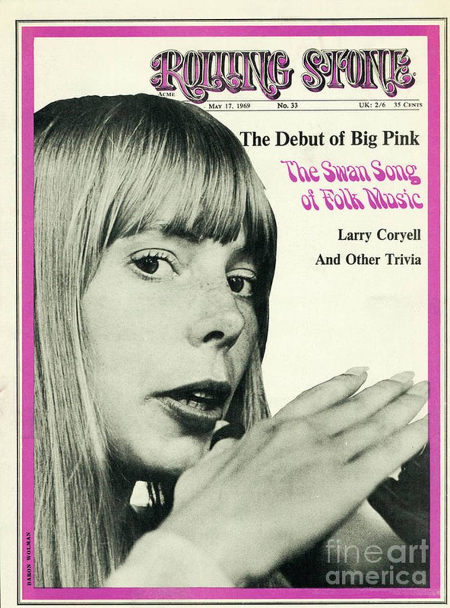 Rolling Stone Cover - Volume #33 - 5/17/1969 - Joni Mithell - Poster | Canvas Wall Art Print