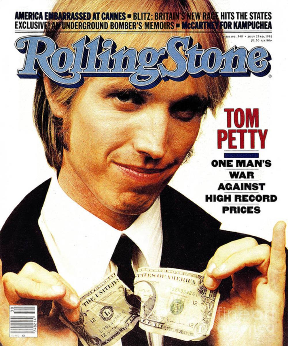 Rolling Stone Cover - Volume #348 - 7/23/1981 - Tom Petty - Poster | Canvas Wall Art Print