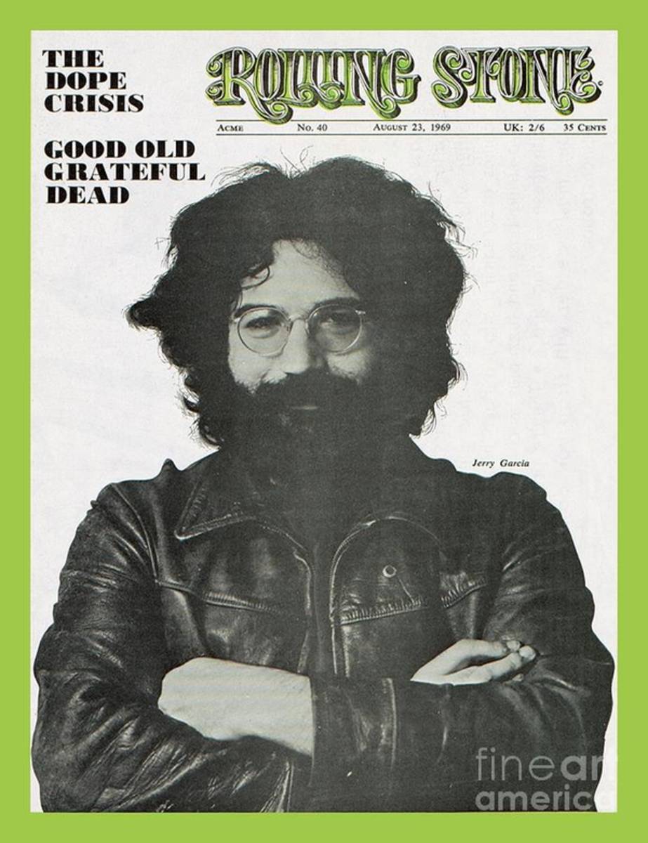Rolling Stone Cover - Volume #40 - 8/23/1969 - Jerry Garcia - Poster | Canvas Wall Art Print