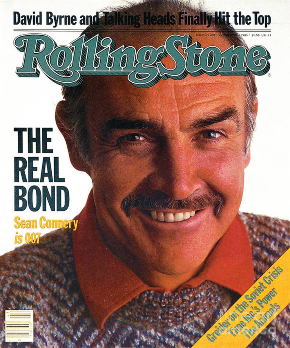 Rolling Stone Cover - Volume #407 - 10/27/1983 - Sean Connery - Poster | Canvas Wall Art Print