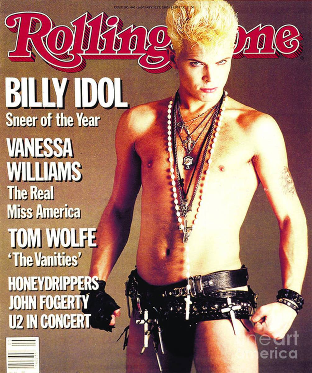 Rolling Stone Cover - Volume #440 - 1/31/1985 - Billy Idol - Poster | Canvas Wall Art Print