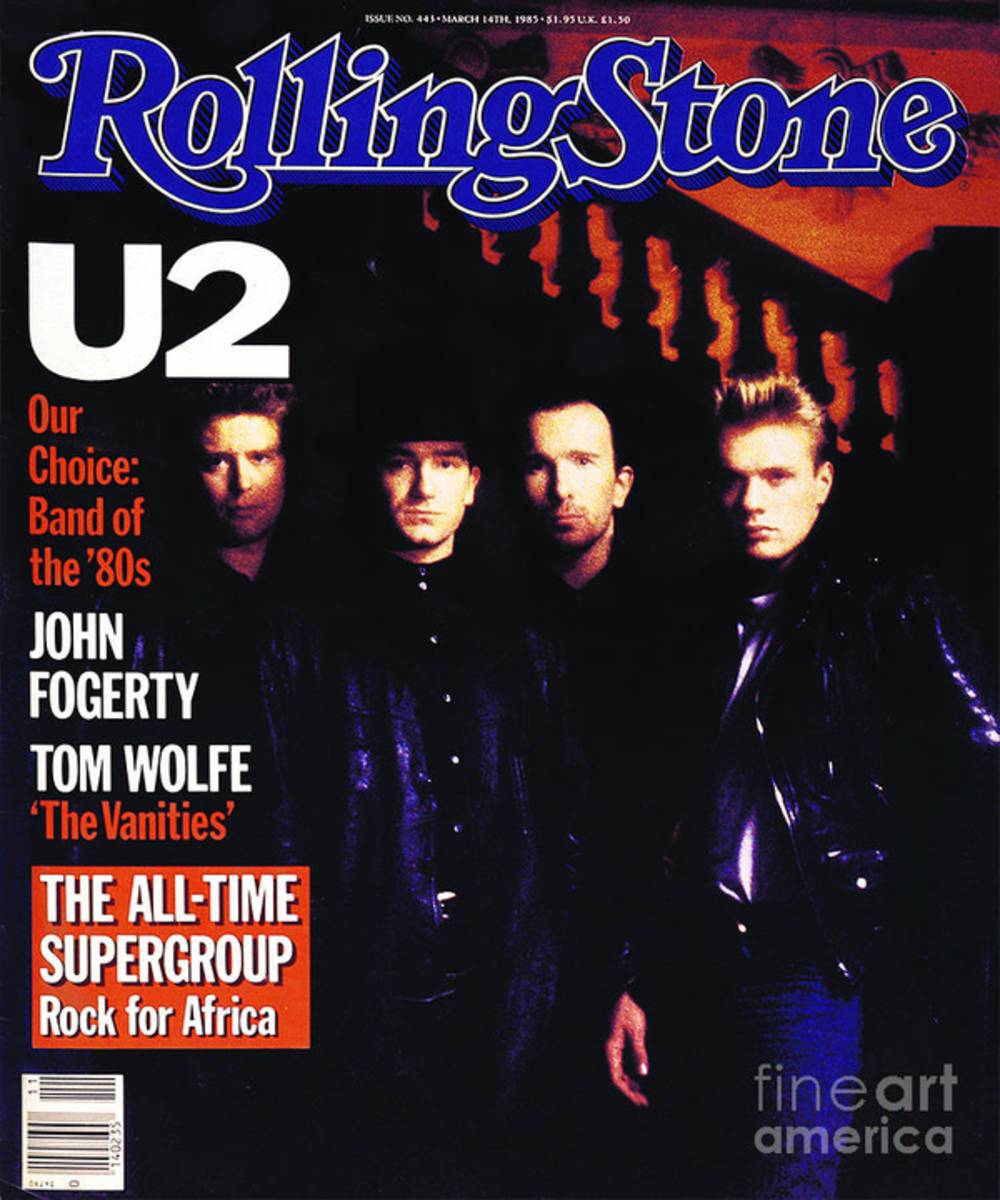 Rolling Stone Cover - Volume #443 - 3/15/1985 - U2 - Poster | Canvas Wall Art Print