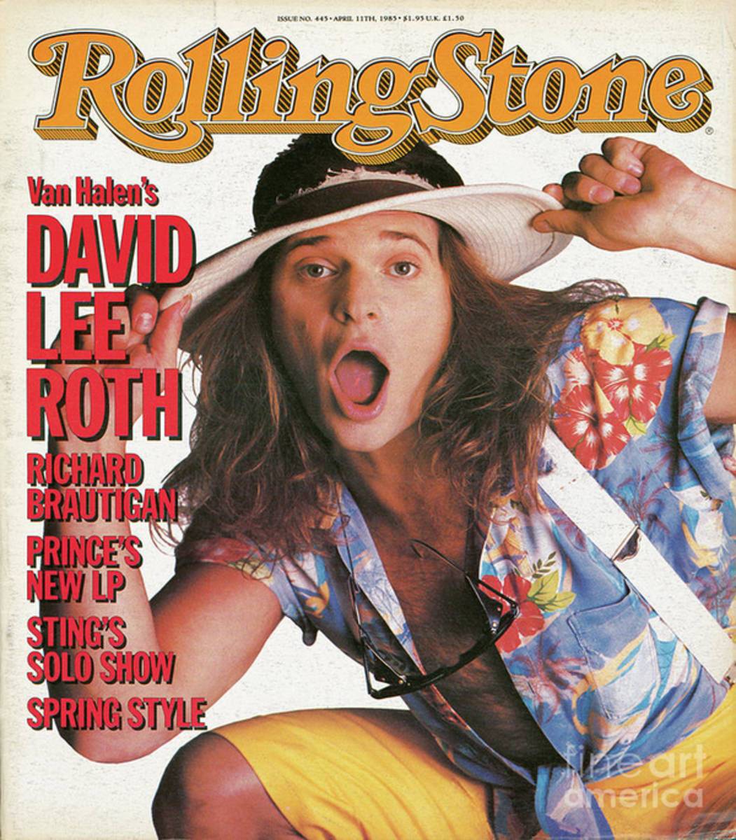 Rolling Stone Cover - Volume #445 - 4/11/1985 - David Lee Roth - Poster | Canvas Wall Art Print