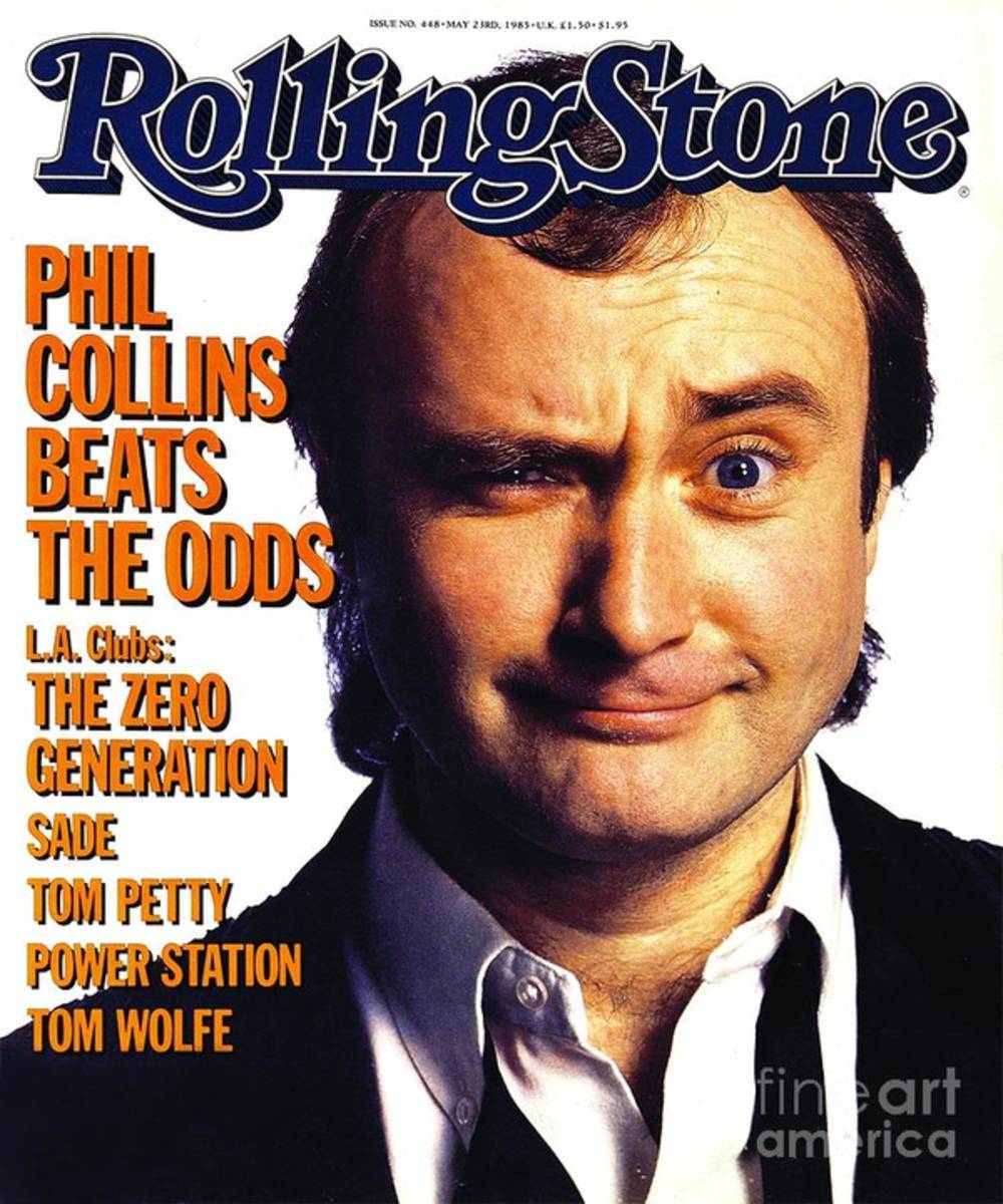 Rolling Stone Cover - Volume #448 - 5/23/1985 - Phil Collins - Poster | Canvas Wall Art Print