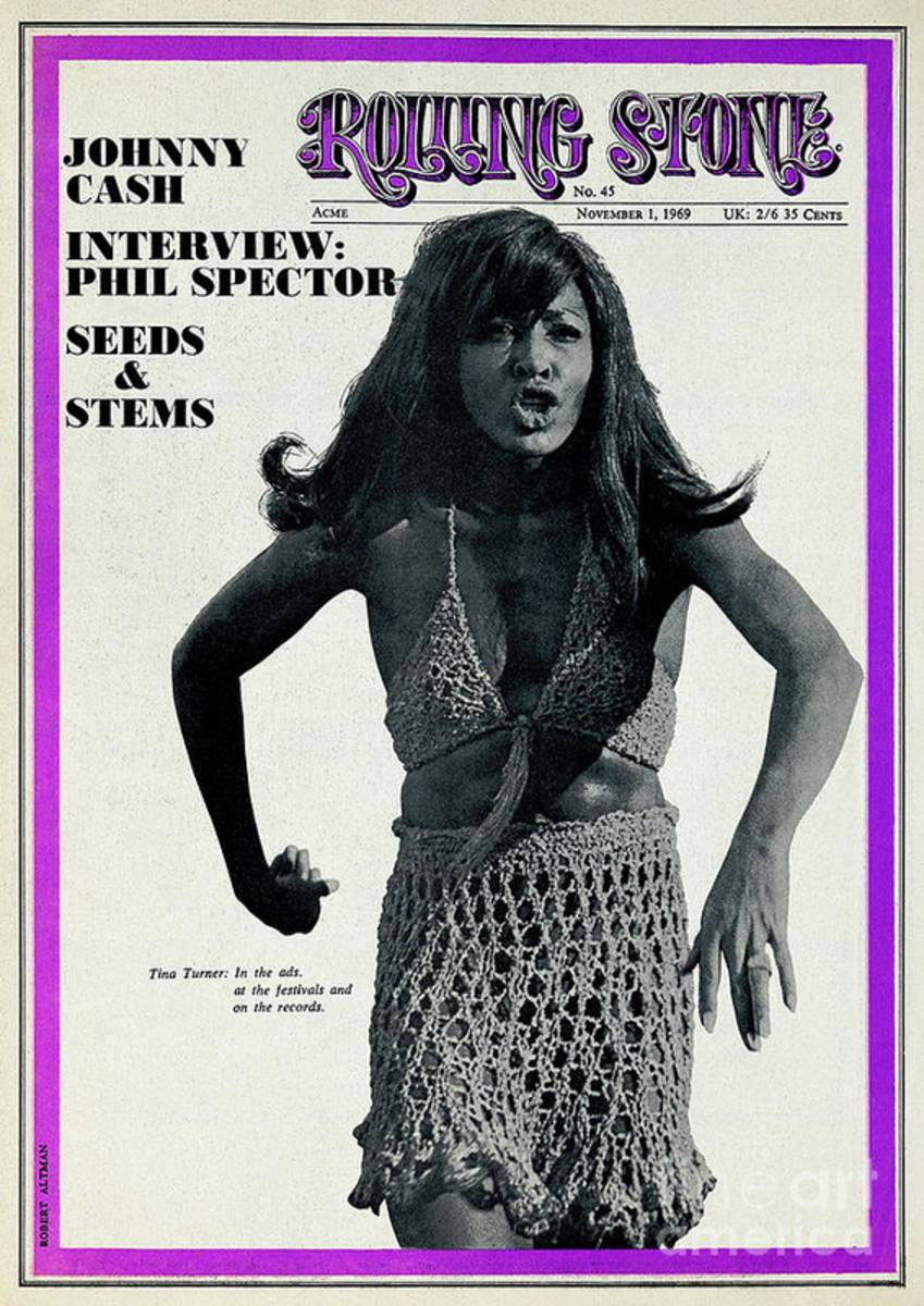 Rolling Stone Cover - Volume #45 - 11/1/1969 - Tina Turner - Poster | Canvas Wall Art Print