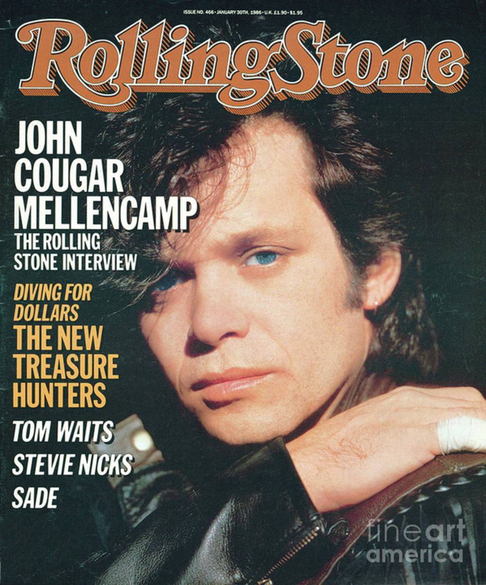Rolling Stone Cover - Volume #466 - 1/30/1986 - John Cougar Mellencamp - Poster | Canvas Wall Art Print