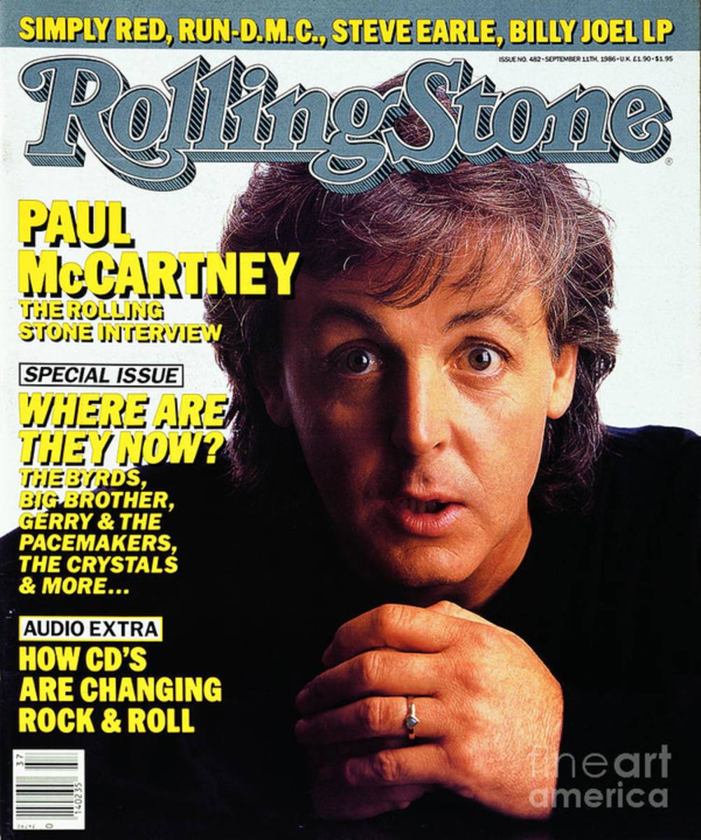 Rolling Stone Cover - Volume #482 - 9/11/1986 - Paul Mccartney - Poster | Canvas Wall Art Print