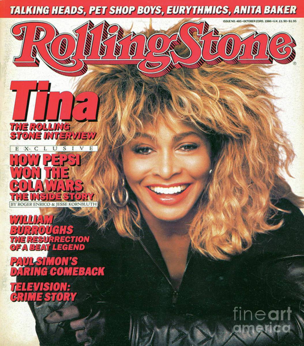 Rolling Stone Cover - Volume #485 - 10/23/1986 - Tina Turner - Poster | Canvas Wall Art Print