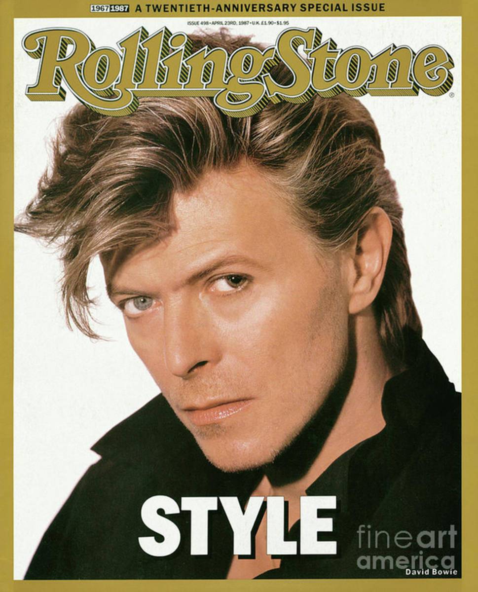 Rolling Stone Cover - Volume #498 - 4/23/1987 - David Bowie - Poster | Canvas Wall Art Print