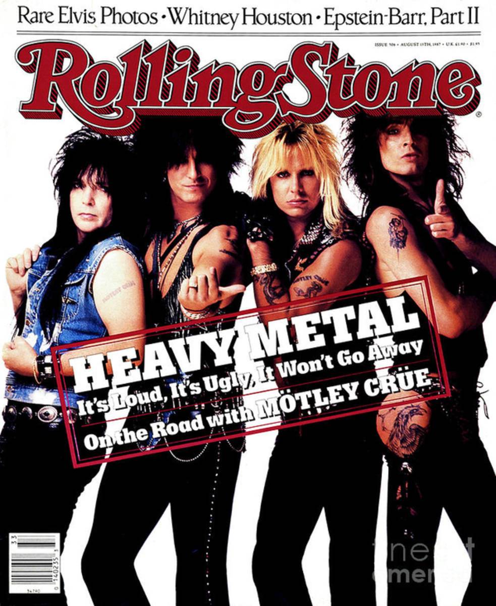 Rolling Stone Cover - Volume #506 - 8/13/1987 - Motley Crue - Poster | Canvas Wall Art Print