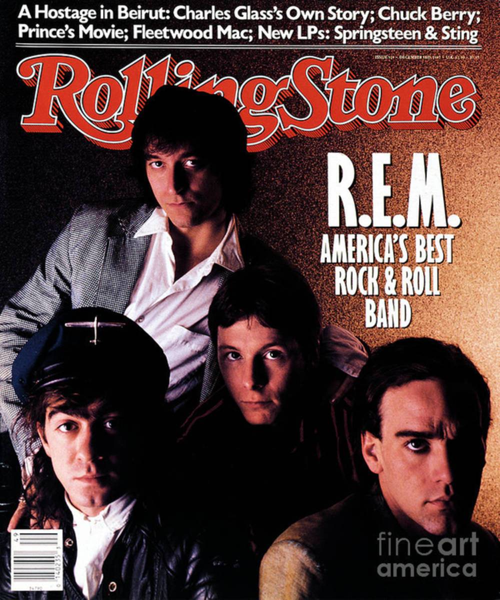 Rolling Stone Cover - Volume #514 - 12/3/1987 - Rem - Poster | Canvas Wall Art Print