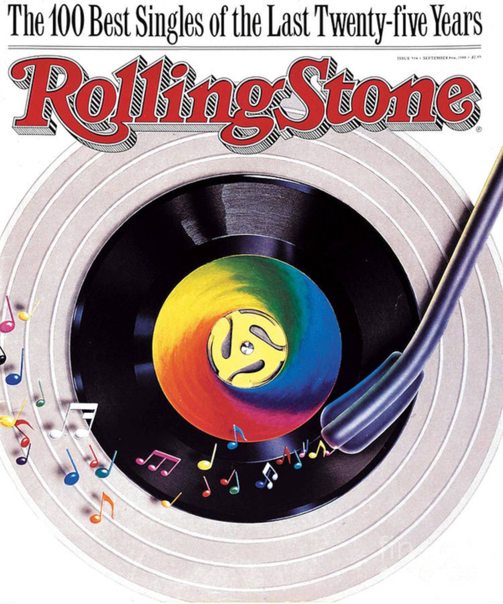 Rolling Stone Cover - Volume #534 - 9/8/1988 - 100 Greatest Singles - Poster | Canvas Wall Art Print