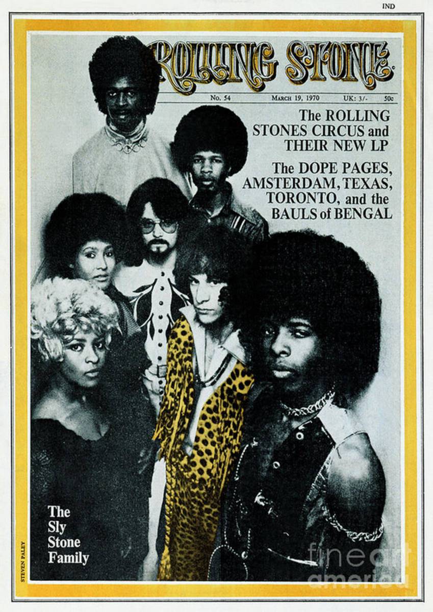 Rolling Stone Cover - Volume #54 - 3/19/1970 - Sly And The Family Stone - Poster | Canvas Wall Art Print
