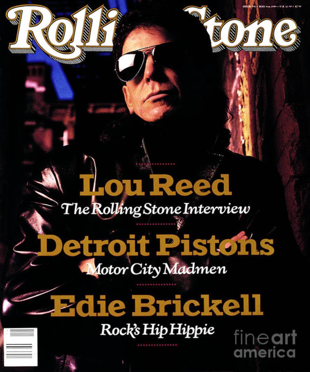 Rolling Stone Cover - Volume #551 - 5/4/1989 - Lou Reed - Poster | Canvas Wall Art Print