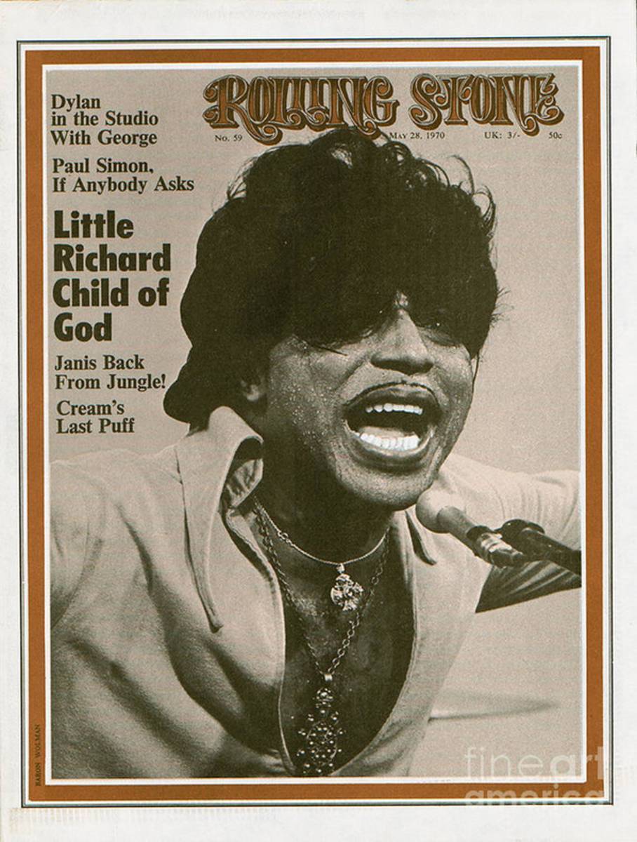 Rolling Stone Cover - Volume #59 - 5/28/1970 - Little Richard - Poster | Canvas Wall Art Print