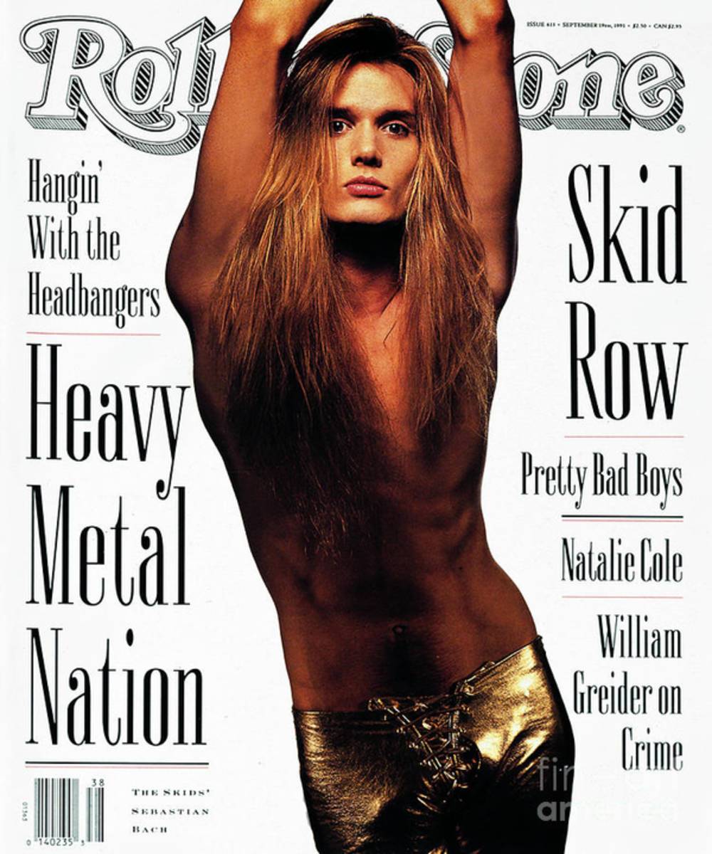Rolling Stone Cover - Volume #613 - 9/19/1991 - Sebastian Bach - Poster | Canvas Wall Art Print