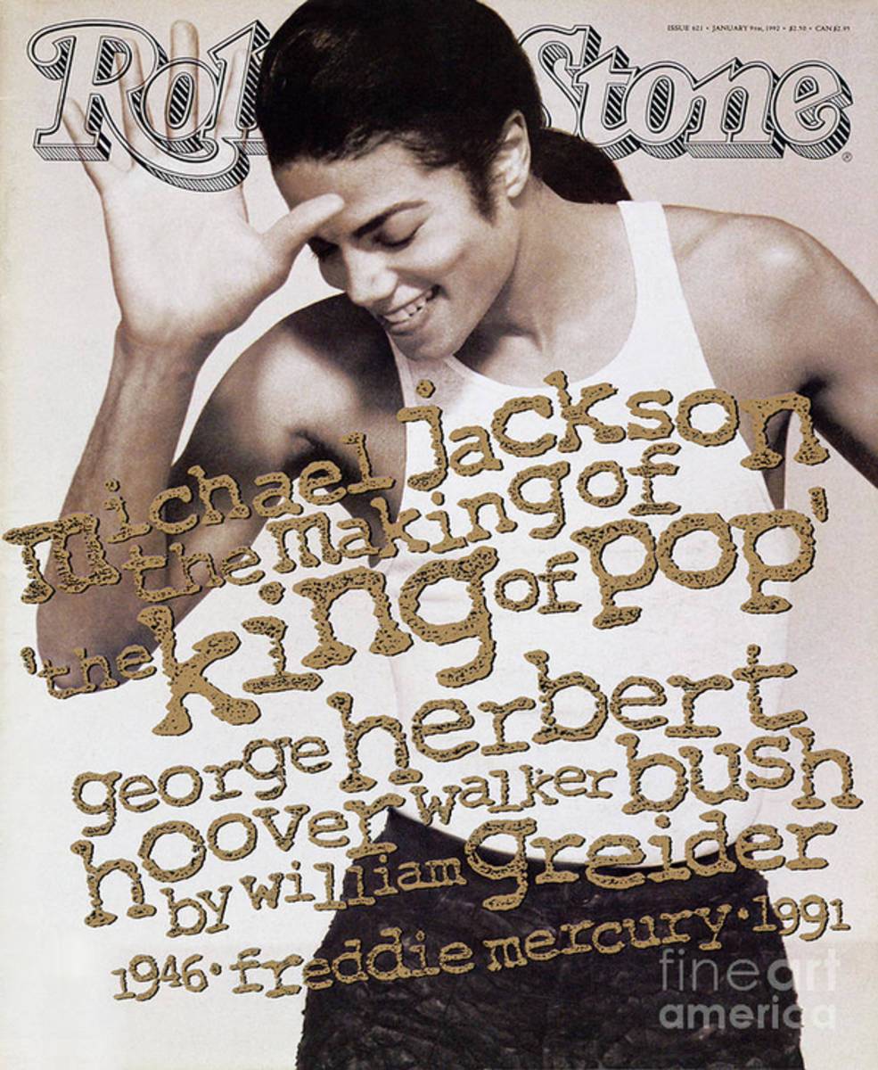 Rolling Stone Cover - Volume #621 - 1/9/1992 - Michael Jackson - Poster | Canvas Wall Art Print
