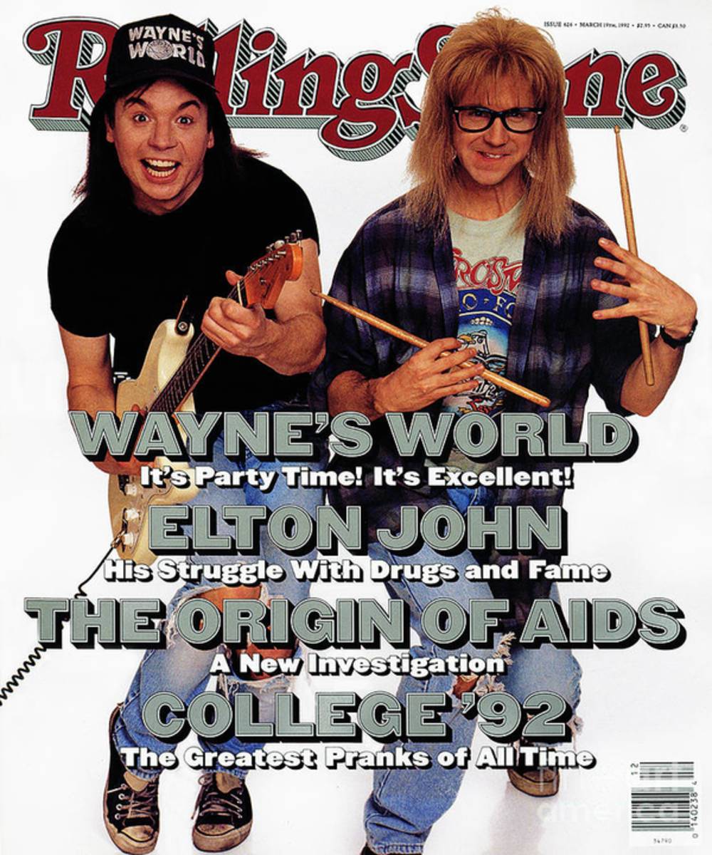 Rolling Stone Cover - Volume #626 - 3/19/1992 - Mike Myers And Dana Carvey - Poster | Canvas Wall Art Print