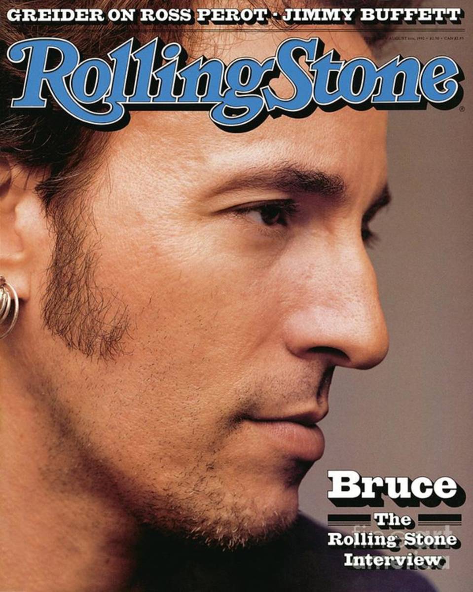 Rolling Stone Cover - Volume #636 - 8/6/1992 - Bruce Springsteen - Poster | Canvas Wall Art Print