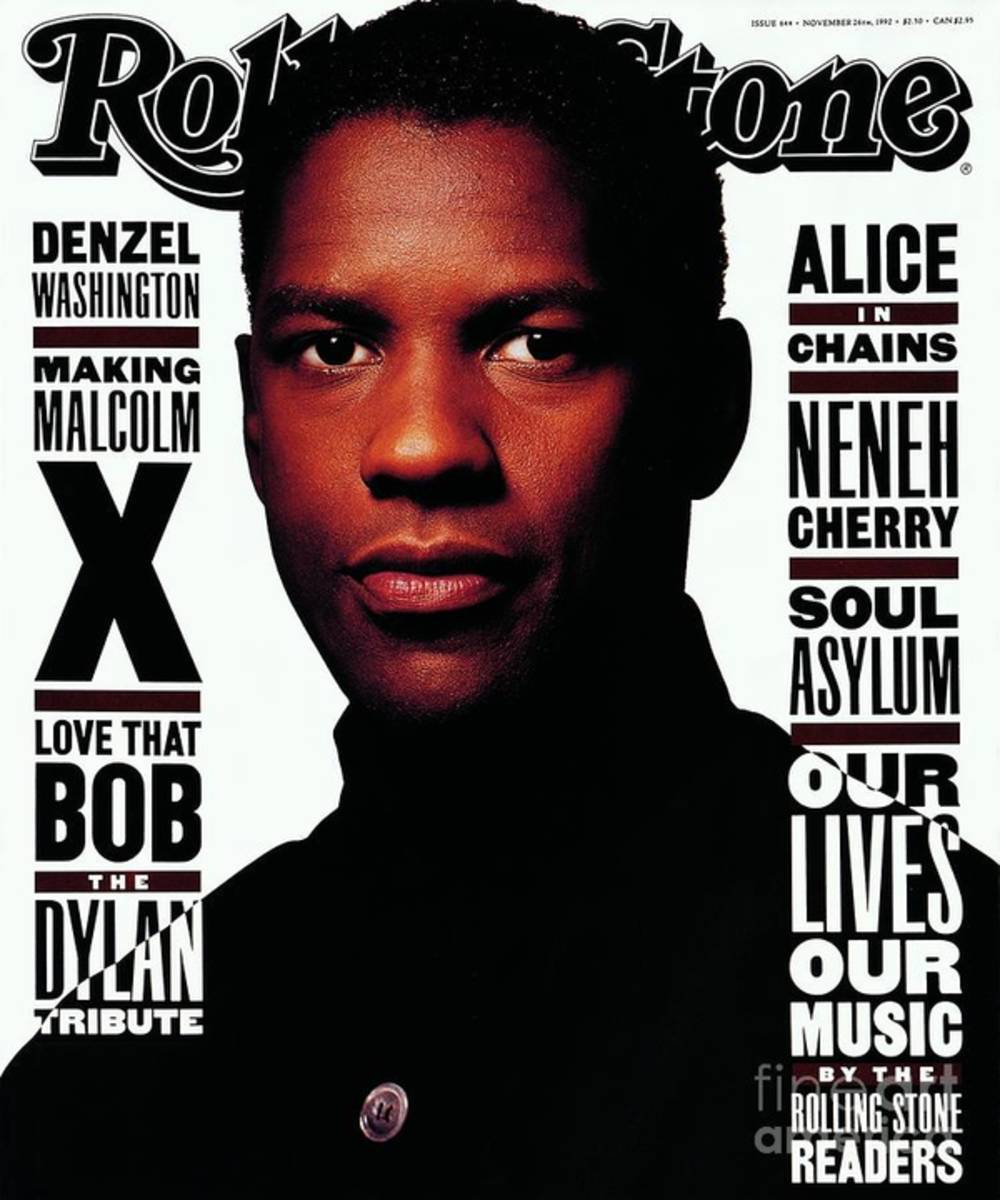 Rolling Stone Cover - Volume #644 - 11/26/1992 - Denzel Washington - Poster | Canvas Wall Art Print
