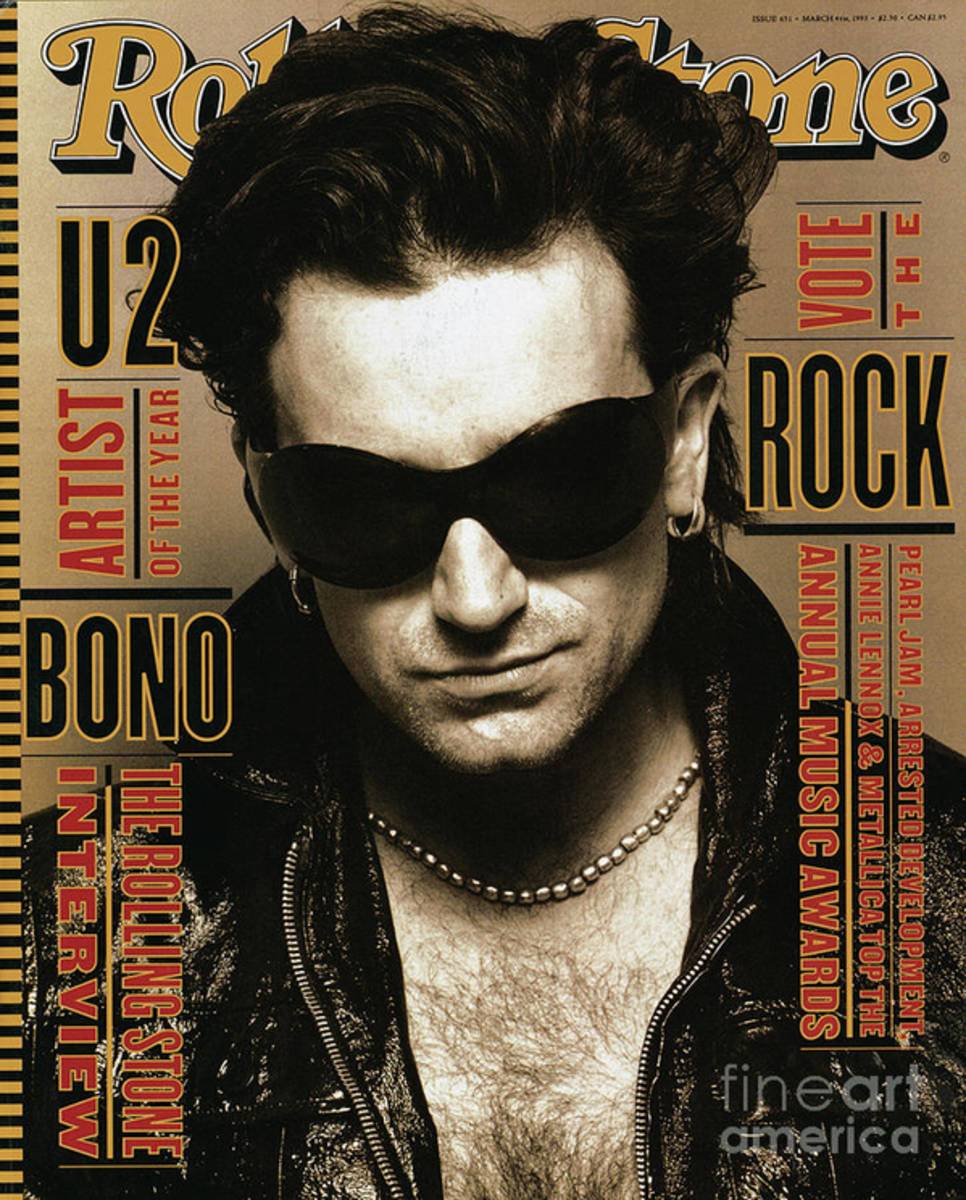 Rolling Stone Cover - Volume #651 - 3/4/1993 - Bono - Poster | Canvas Wall Art Print
