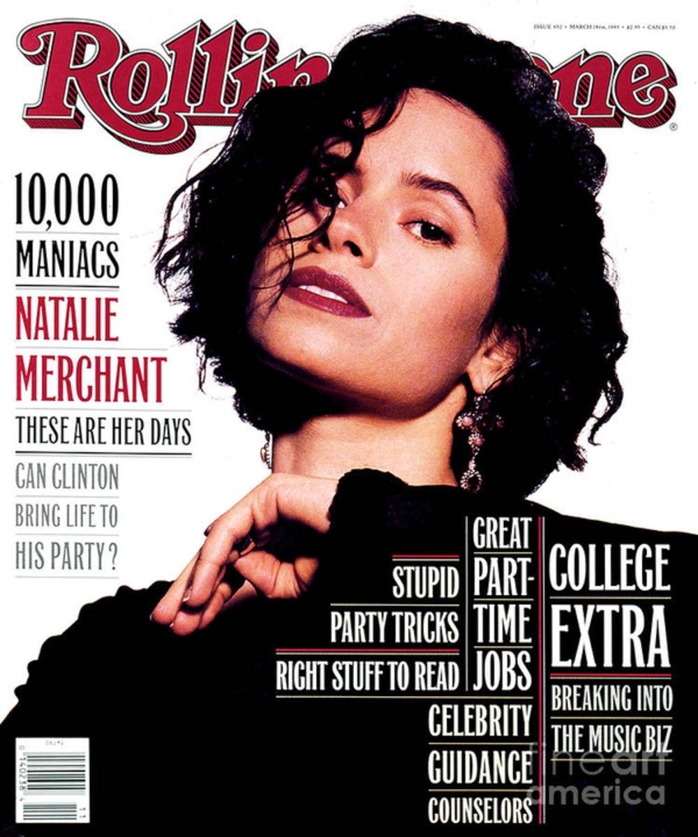 Rolling Stone Cover - Volume #652 - 3/18/1993 - Natalie Merchant - Poster | Canvas Wall Art Print