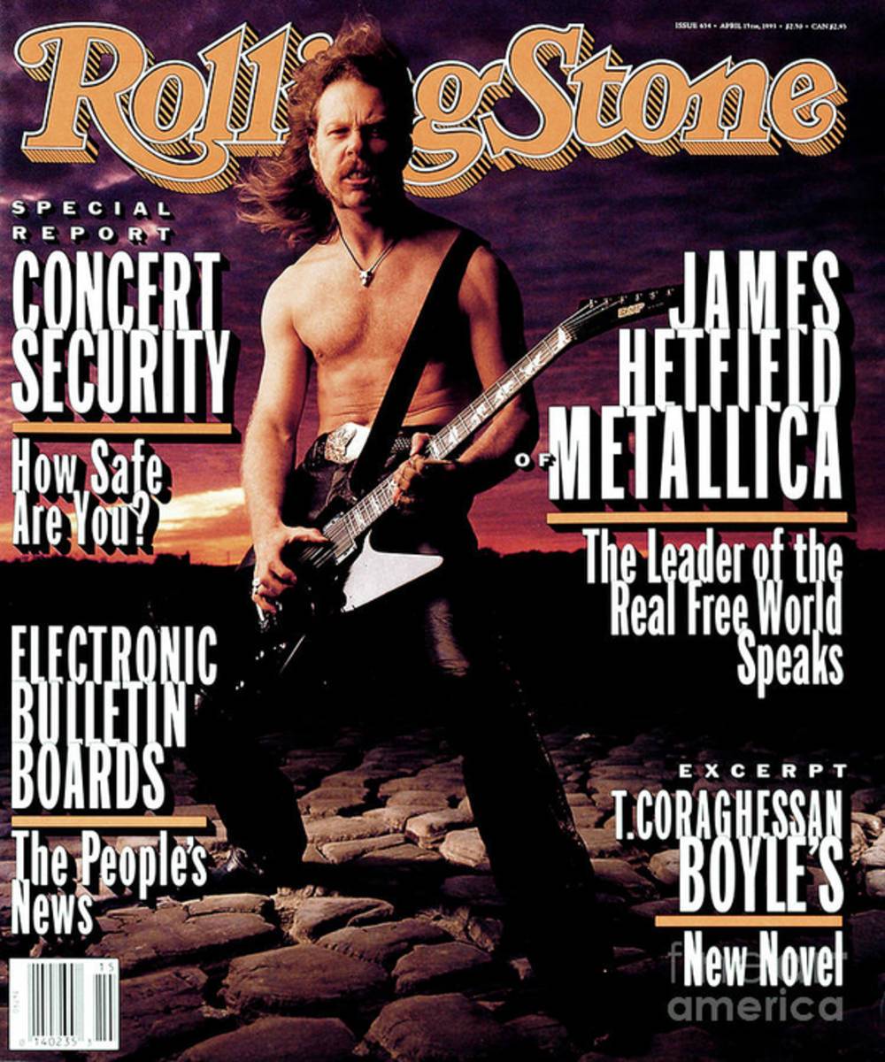 Rolling Stone Cover - Volume #654 - 4/15/1993 - James Hetfield - Poster | Canvas Wall Art Print