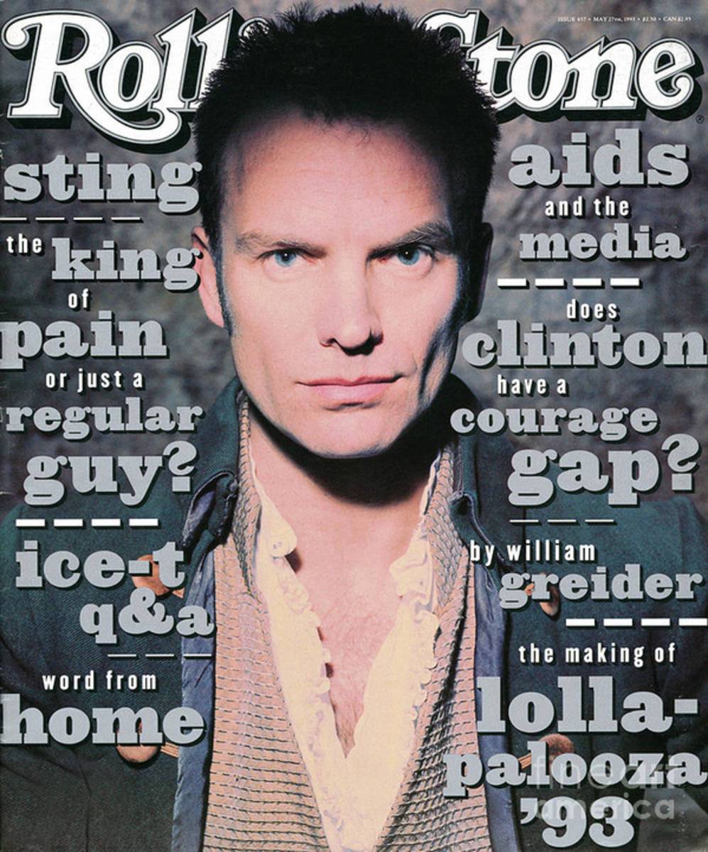 Rolling Stone Cover - Volume #657 - 5/27/1993 - Sting - Poster | Canvas Wall Art Print