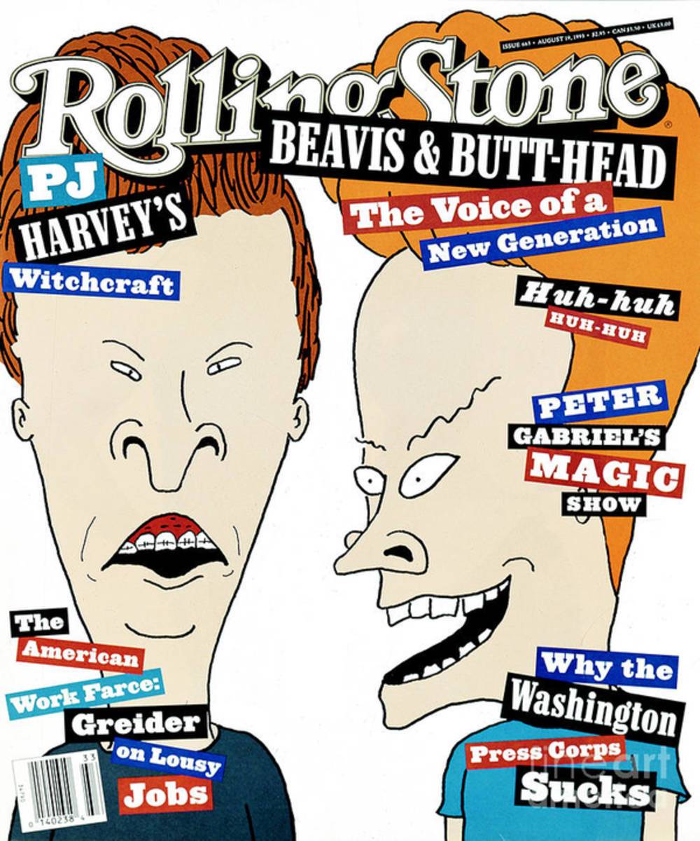 Rolling Stone Cover - Volume #663 - 8/19/1993 - Beavis And Butthead - Poster | Canvas Wall Art Print